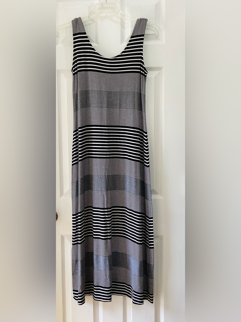 Merona Black & White Striped Maxi Skirt